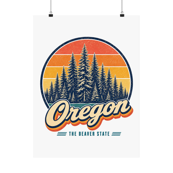 Oregon Evergreen Forest Poster