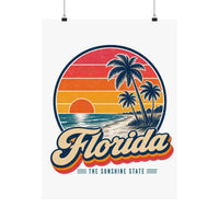Florida Palm Trees And Beach Poster