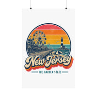 New Jersey Retro Sunset Poster