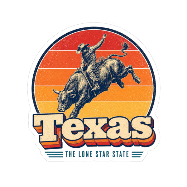 Texas Rodeo Bull Rider Sticker