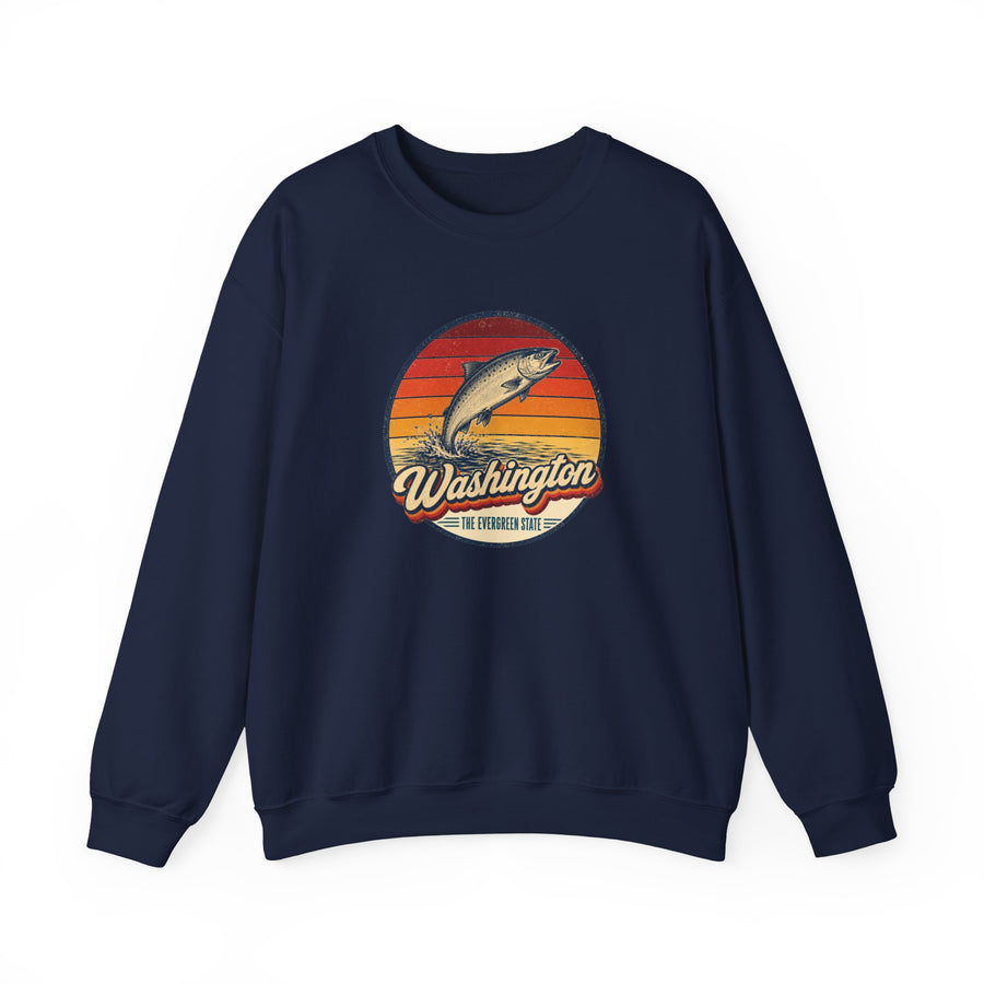 Washington Leaping Salmon Sweatshirt