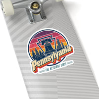 Pennsylvania Retro Sunset Sticker