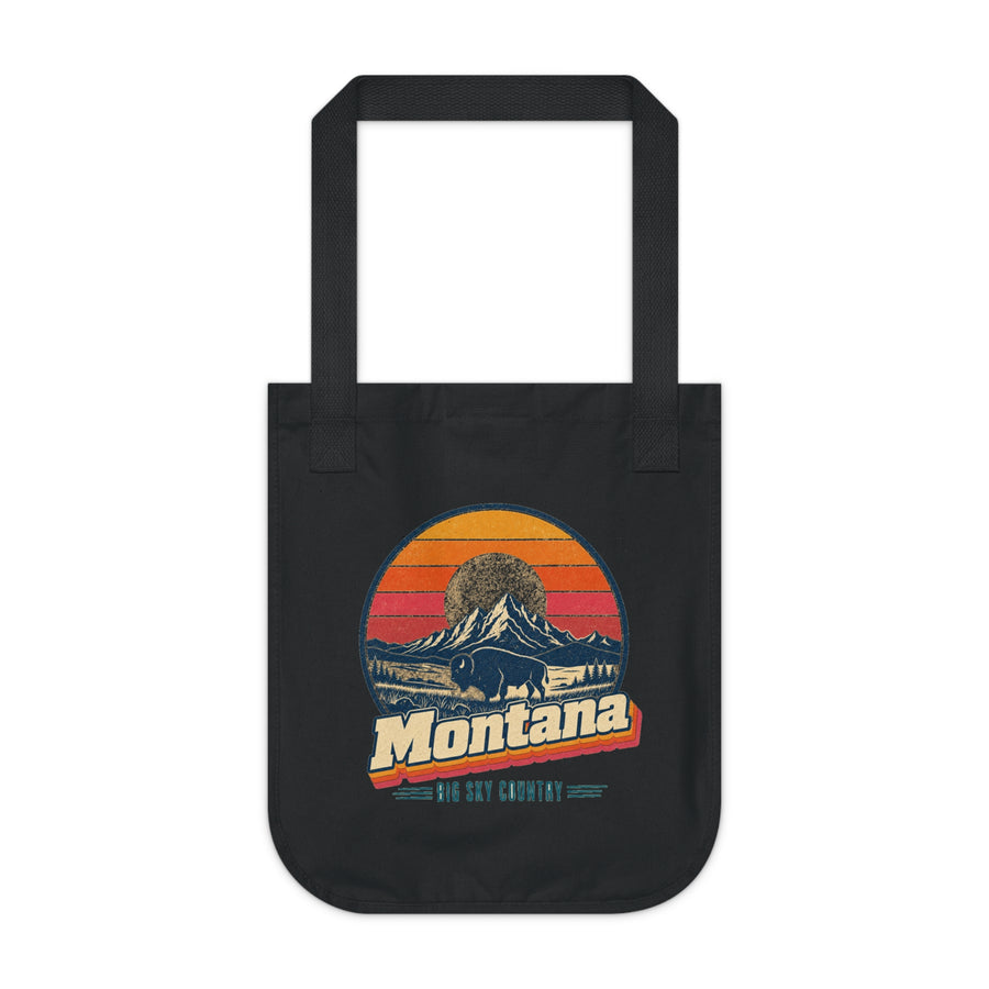 Montana Retro Sunset Tote Bag