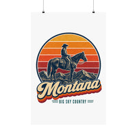 Montana Cowboy On Horseback Poster