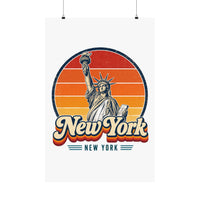 New York City Retro Sunset Poster