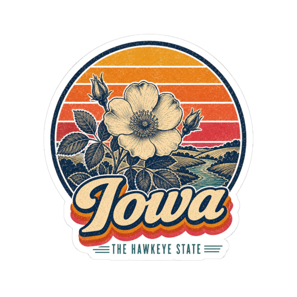 Iowa Wild Rose Sticker