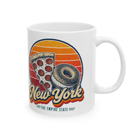 New York Pizza Slice And Bagel Mug