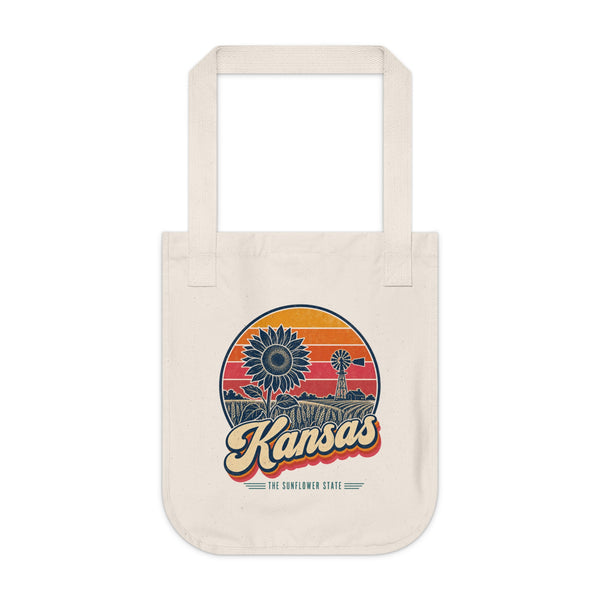 Kansas Retro Sunset Tote Bag