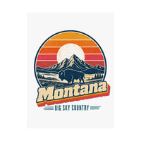 Montana Retro Sunset Poster