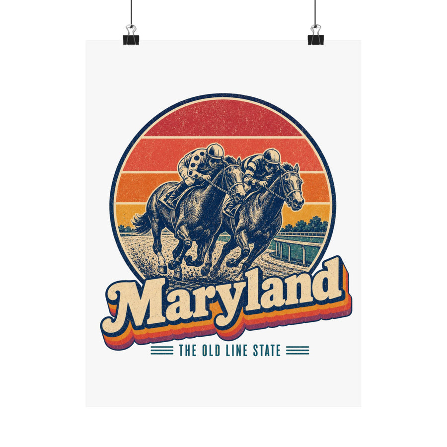 Maryland Thoroughbred Horse Race Poster