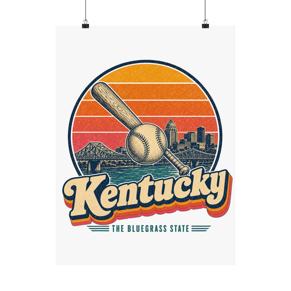 Kentucky Louisville Style Baseball Bat Poster