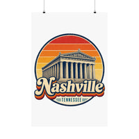 Nashville Retro Sunset Poster