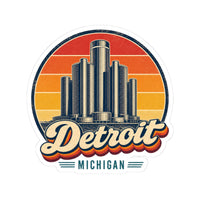Detroit Retro Sunset Sticker