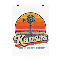 Kansas Prairie Windmill Poster