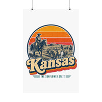 Kansas Dodge City Cattle Drive Poster