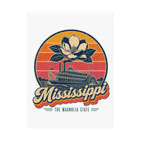 Mississippi Retro Sunset Poster