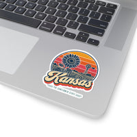 Kansas Retro Sunset Sticker