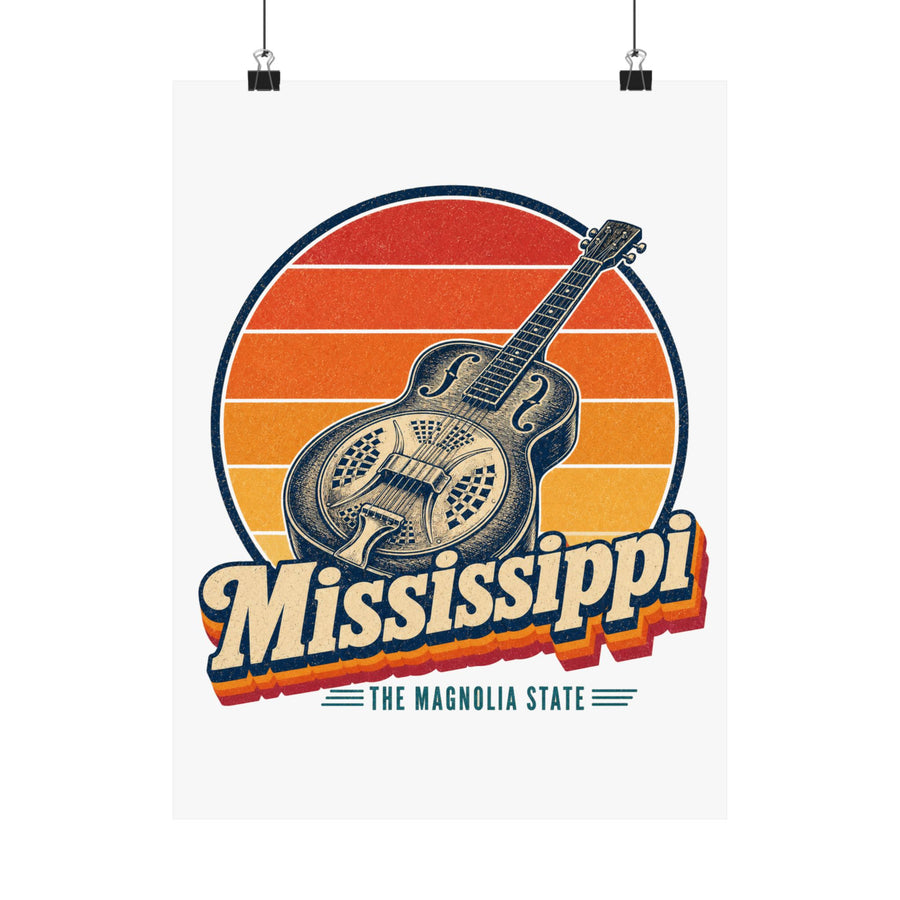 Mississippi Delta Blues Guitar Poster