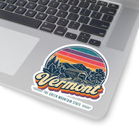 Vermont Retro Sunset Sticker
