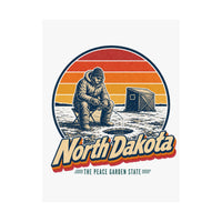 North Dakota Ice Fishing Poster