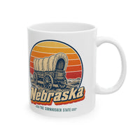 Nebraska Oregon Trail Covered Wagon Mug