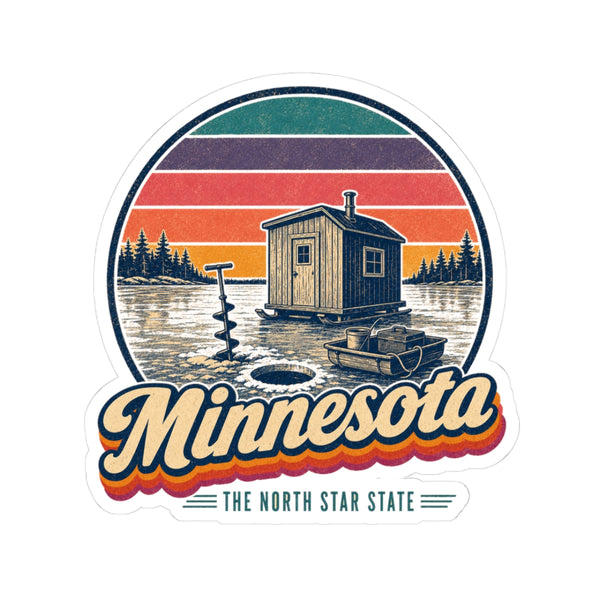 Minnesota Ice Fishing House Sticker