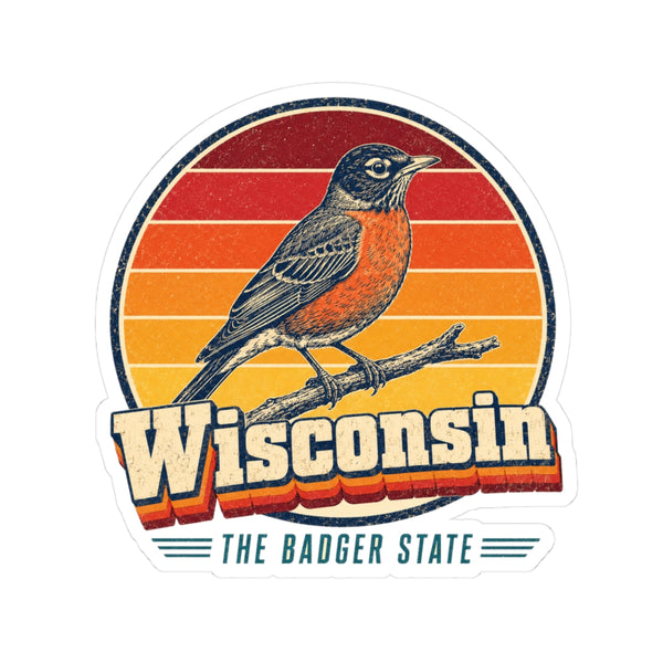 Wisconsin American Robin Sticker