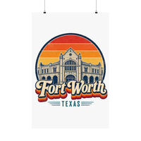 Fort Worth Retro Sunset Poster