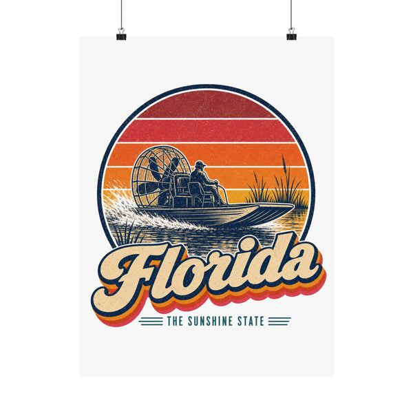 Florida Everglades Airboat Poster