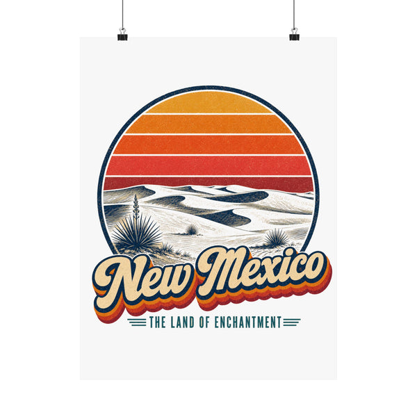 New Mexico White Sands Dunes Poster