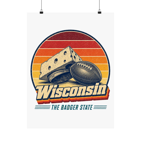 Wisconsin Cheesehead Football Poster