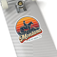 Montana Cowboy On Horseback Sticker