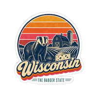 Wisconsin Retro Sunset Sticker