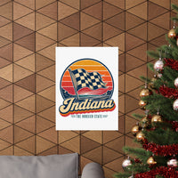 Indiana Checkered Flag Poster