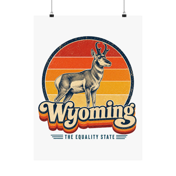 Wyoming Pronghorn Antelope Poster