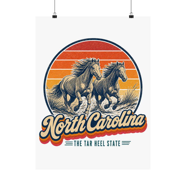 North Carolina Outer Banks Wild Horses Poster