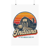 Indiana Basketball Hoop On Barn Poster