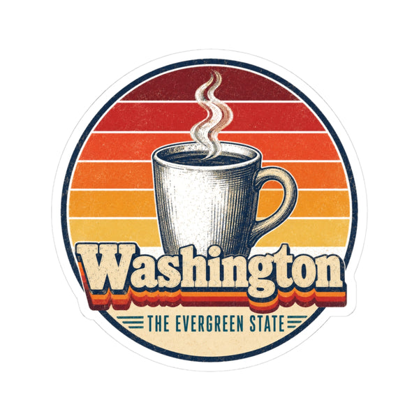 Washington Coffee Cup Sticker