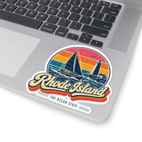 Rhode Island Retro Sunset Sticker