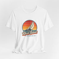 Rhode Island Sailboat Heeling Tee