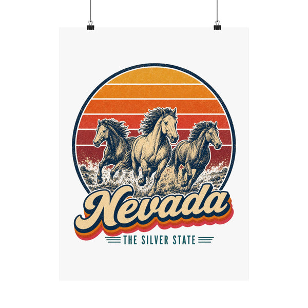 Nevada Wild Mustangs Poster