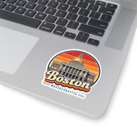Boston Retro Sunset Sticker