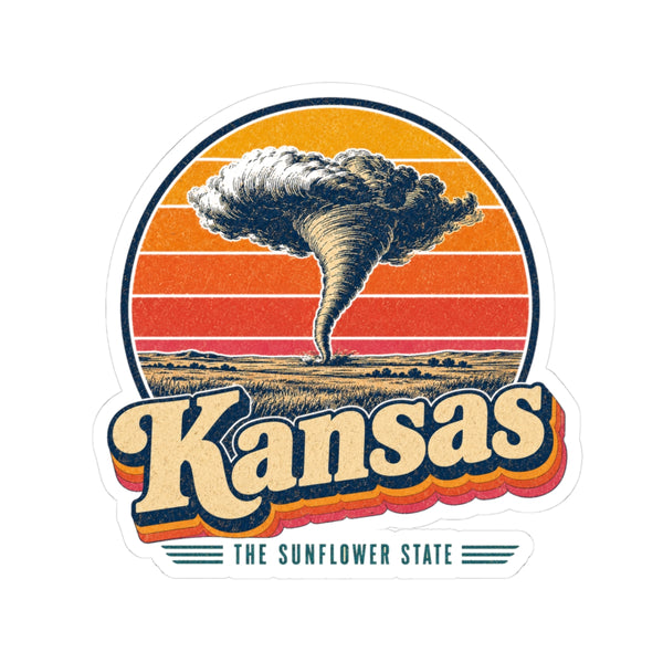 Kansas Tornado On The Plains Sticker