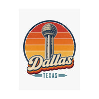 Dallas Retro Sunset Poster
