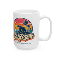 California Grizzly Bear And Star Mug