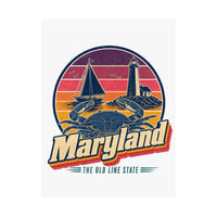 Maryland Retro Sunset Poster