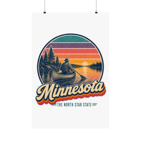 Minnesota Canoe On A North Lake Poster