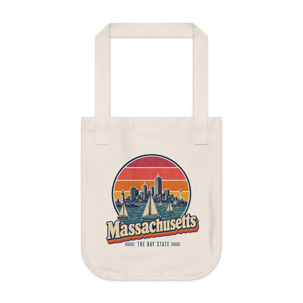 Massachusetts Boston Harbor Sailboats Tote Bag