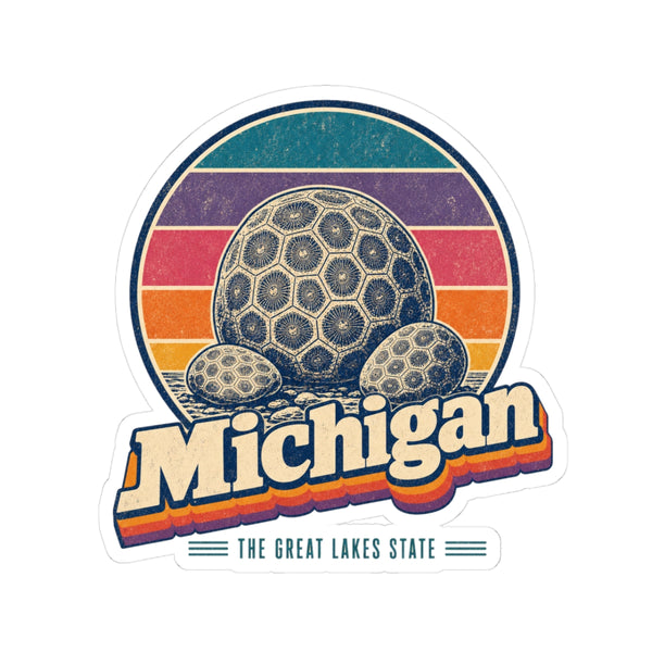 Michigan Petoskey Stone Sticker