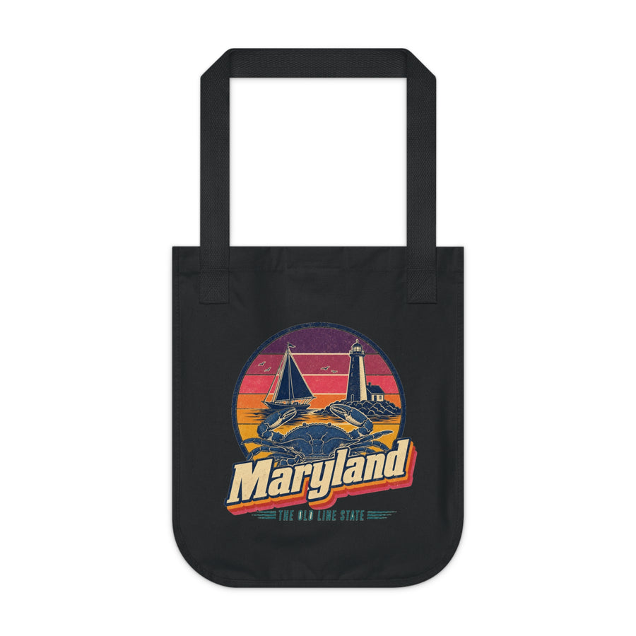 Maryland Retro Sunset Tote Bag